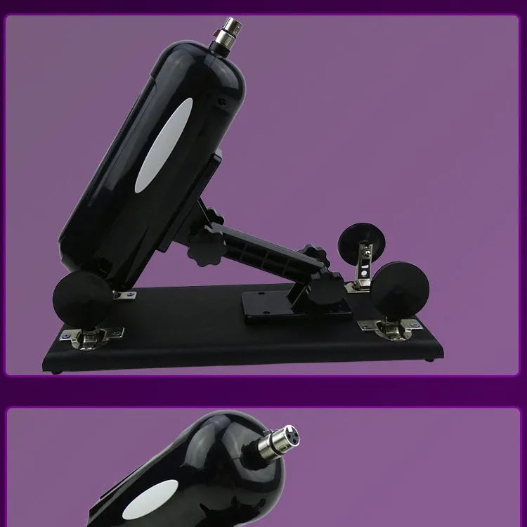 Bobb women's automatic telescopic thrusting sex tool in purple, black, or pink colours showing 37cm length