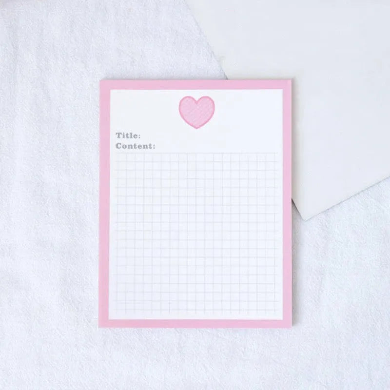 Avocado bear cartoon sticky note pad with 30 tear-off sheets in two size options