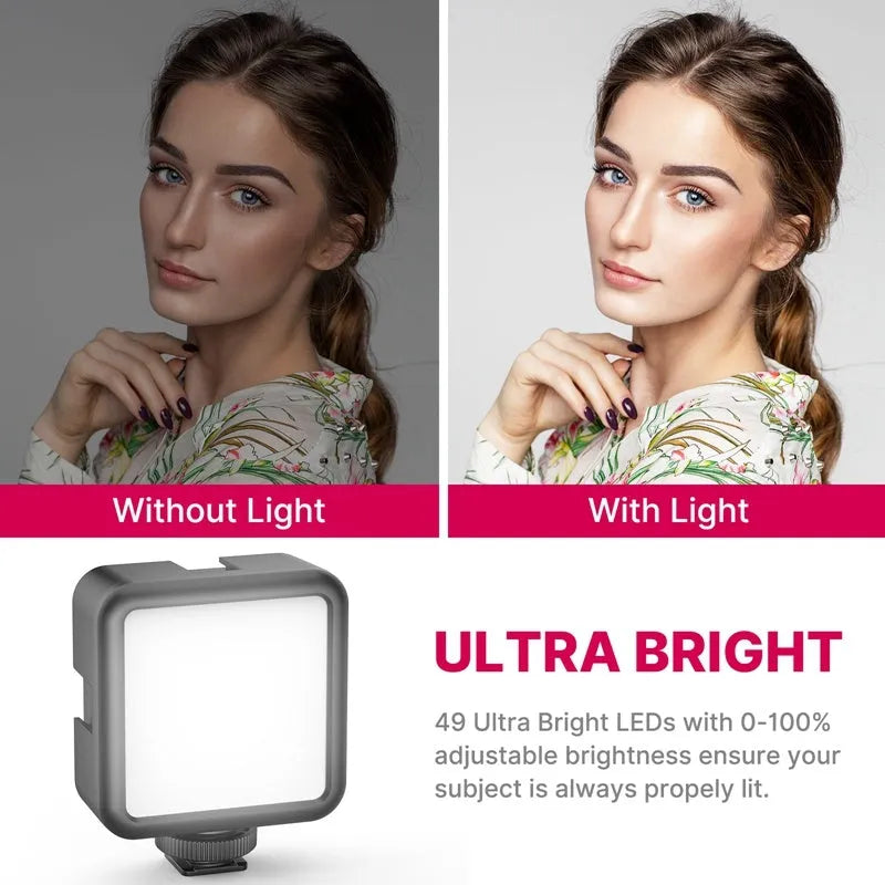 Multifunctional photography and video live vlog suite with a tripod in 2985 set colour.