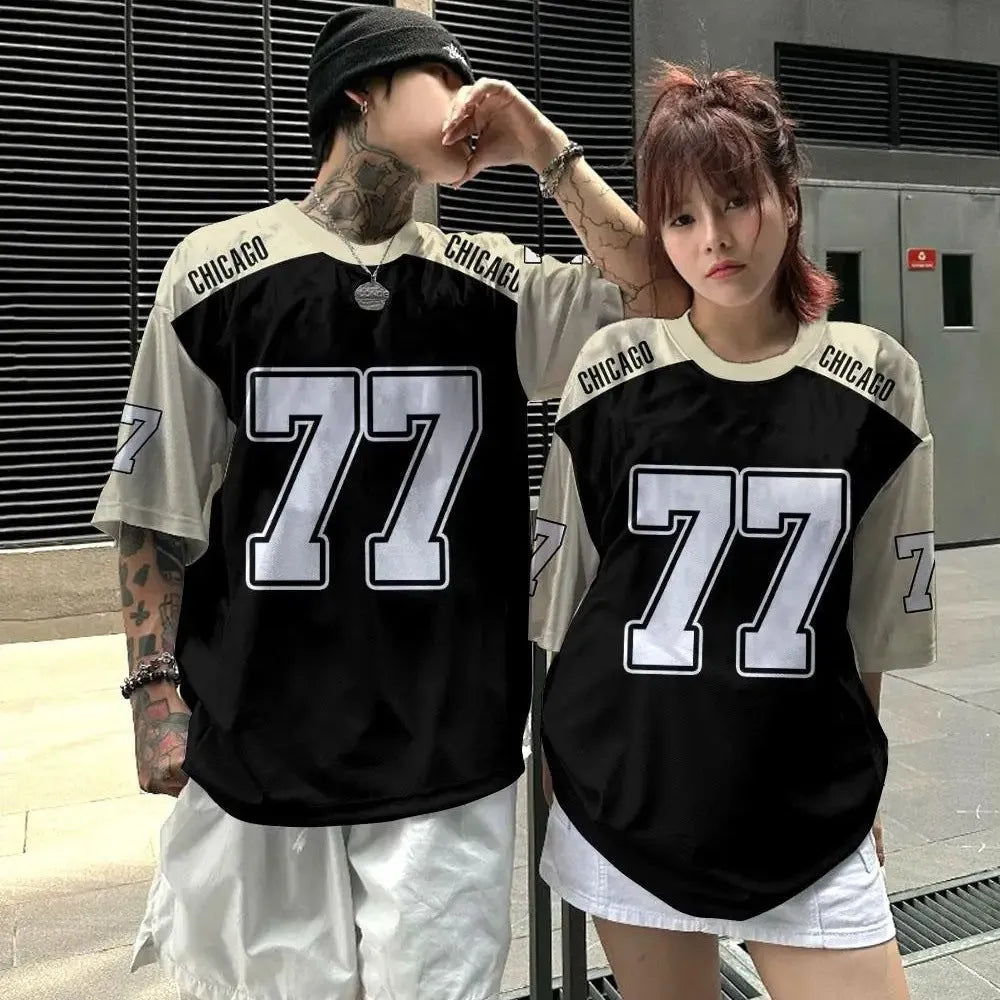 Men's 3D digital printed basketball T-shirt summer short sleeve pullover in loose fit polyester