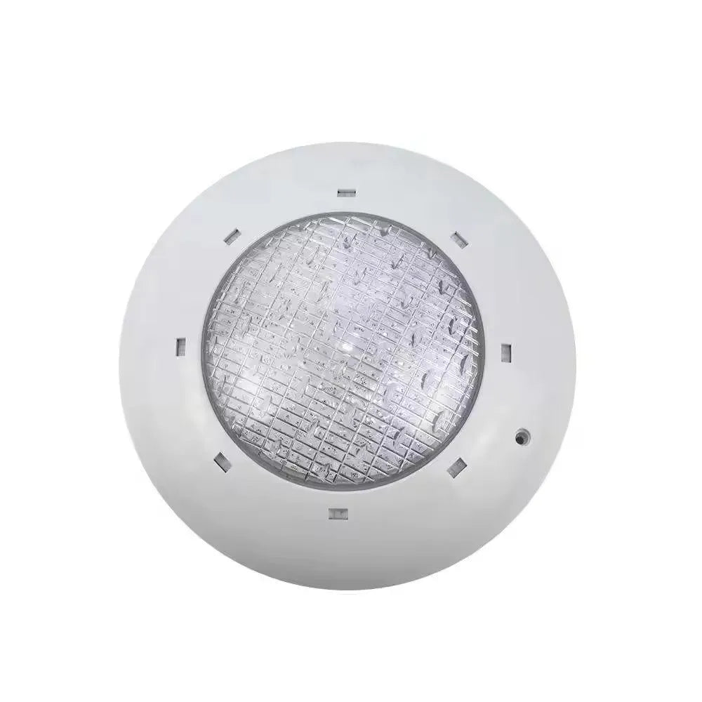 Round plastic wall-mounted underwater lamp 280mm diameter IP68 with RGB lighting