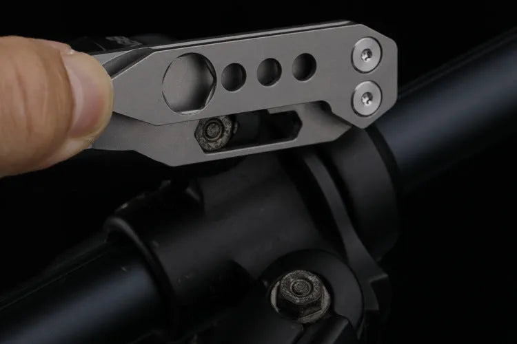 Titanium alloy multi-function crowbar tool with screwdriver and bottle opener in stone wash or gun grey finish