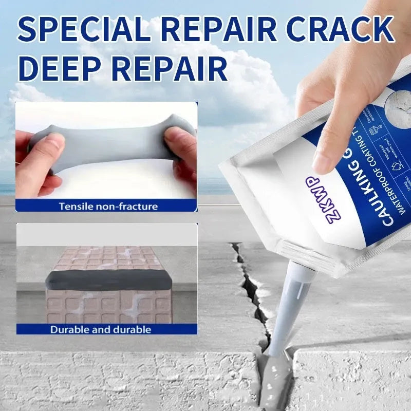Acrylic flaky leak-proof sealant 500g pack with free delivery tool for roof and tile repairs