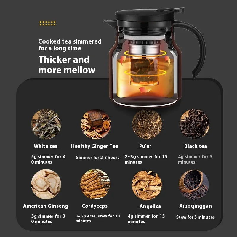 800ml ceramic teapot kettle with tea water separation, braised teapot style in black or brown