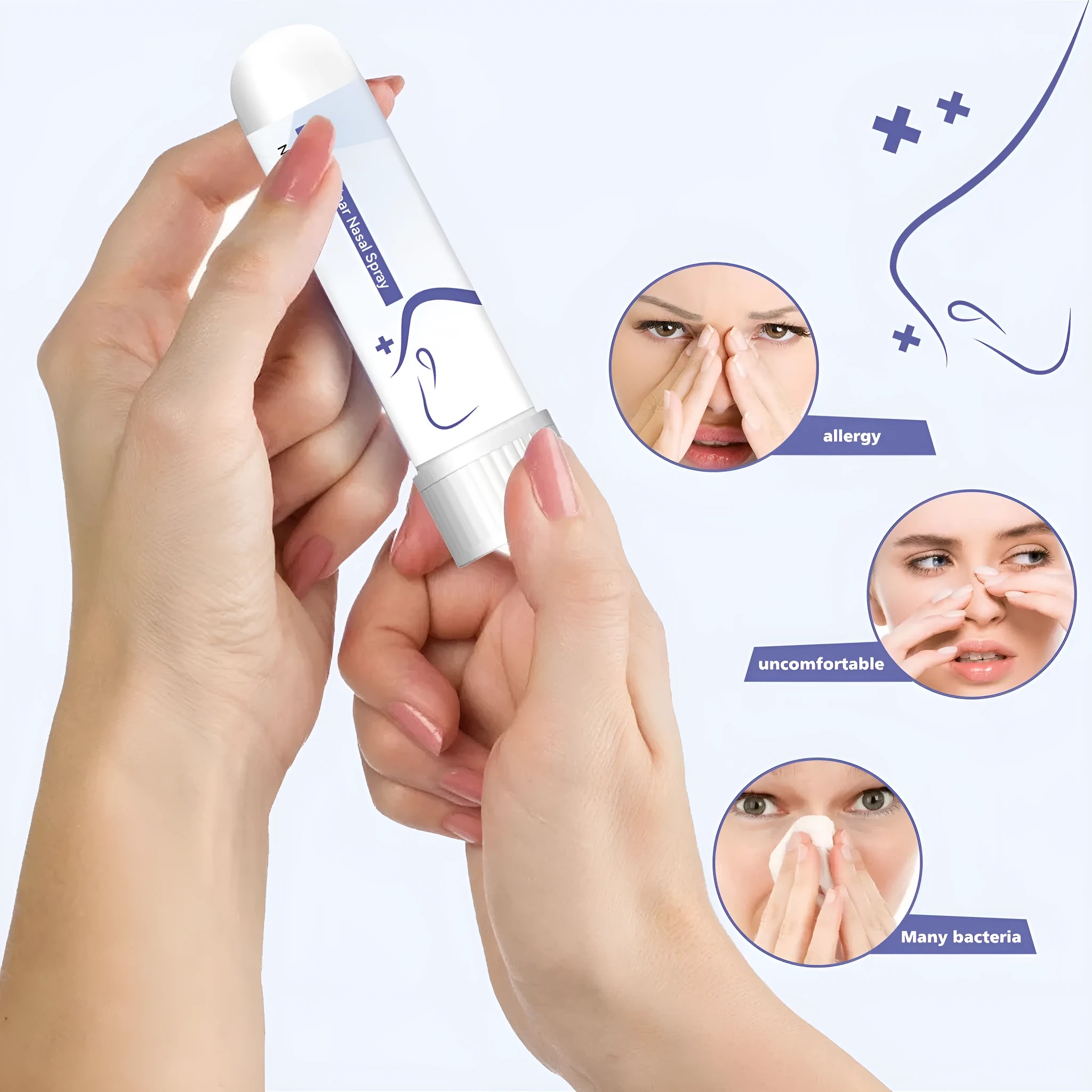 Manual nasal aspirator nose sucker for family home use.