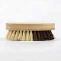 Bamboo two-tone oval vegetable brush for fruit and vegetable cleaning