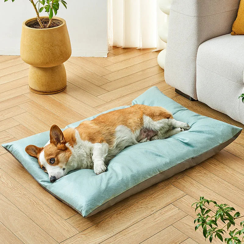 Cooling summer pet mat for dogs and cats in blue or coffee colour options