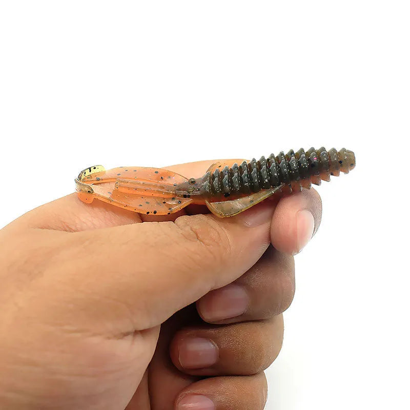 PVC fishing soft bait lures in 8cm and 12cm sizes showing colour variations 1-12