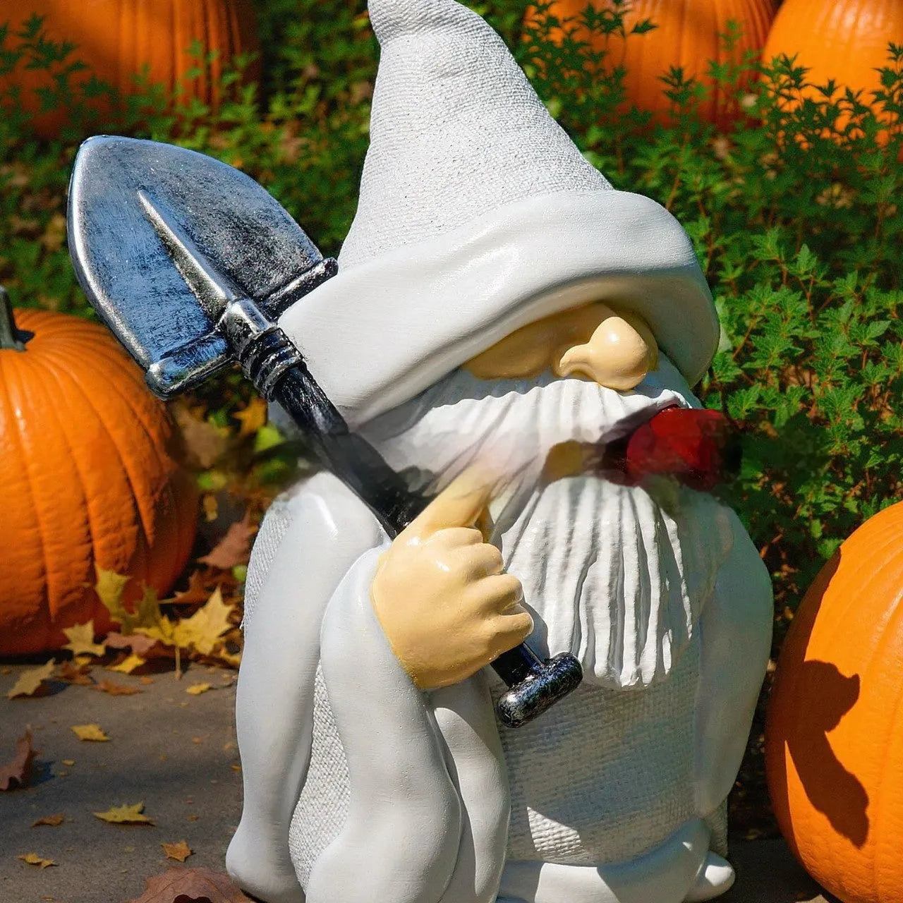 Christmas resin craft ornament showing Smoking Shovel Dwarf design for holiday decoration