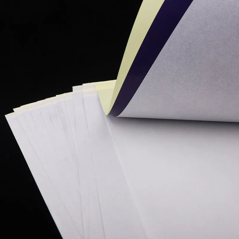 A4 tattoo stencil transfer paper pack with transfer paste gel for skin application.