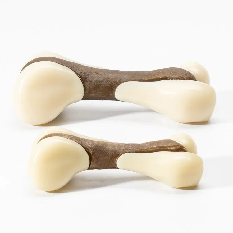 Cowhide nylon bone grinding rod chew toy for dogs in small and large size options