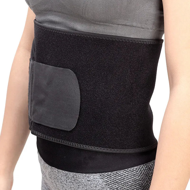 Black fitness waist abdominal belt for yoga lumbar support