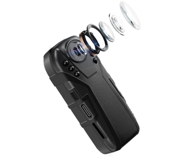 Portable HD 1080P law enforcement recorder with plastic shell, 125° wide angle, and infrared night vision