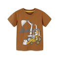 European American style boys cotton car print short sleeve t-shirt in colour 5217 front view