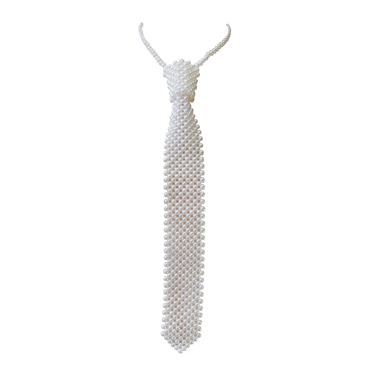 Women's pearl tie body chain jewellery with hollow-out retro design and alloy fastening