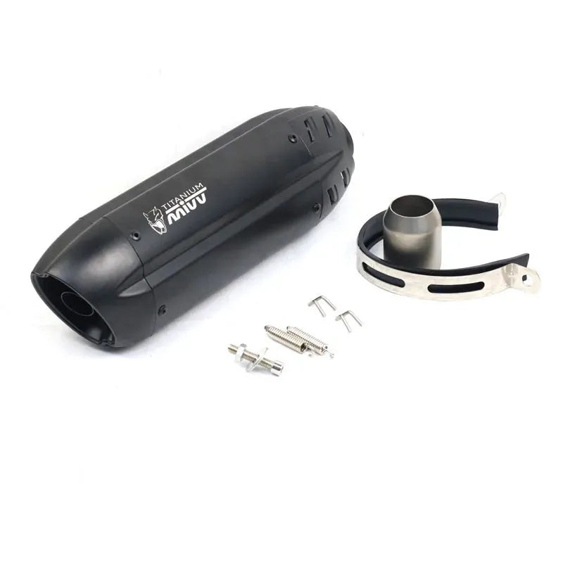 Stainless steel motorcycle exhaust adapter with hexagonal shape and 51mm connection