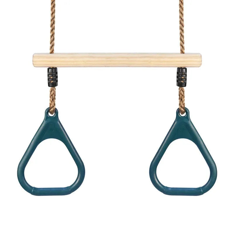 Children's horizontal bar wood plastic arm exercise equipment 57.5x169 cm 300 lbs load red green