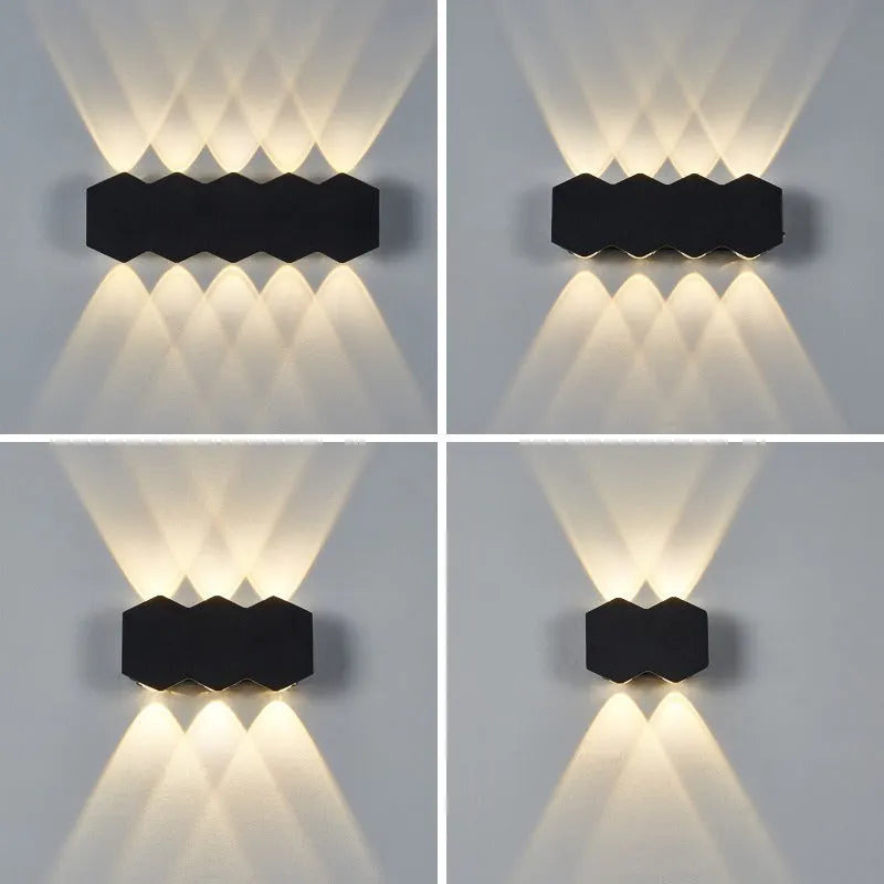 Modern minimalist LED wave shape wall lamp for corridor, aisle, hallway, or stairwell, 85-265V, one lamp