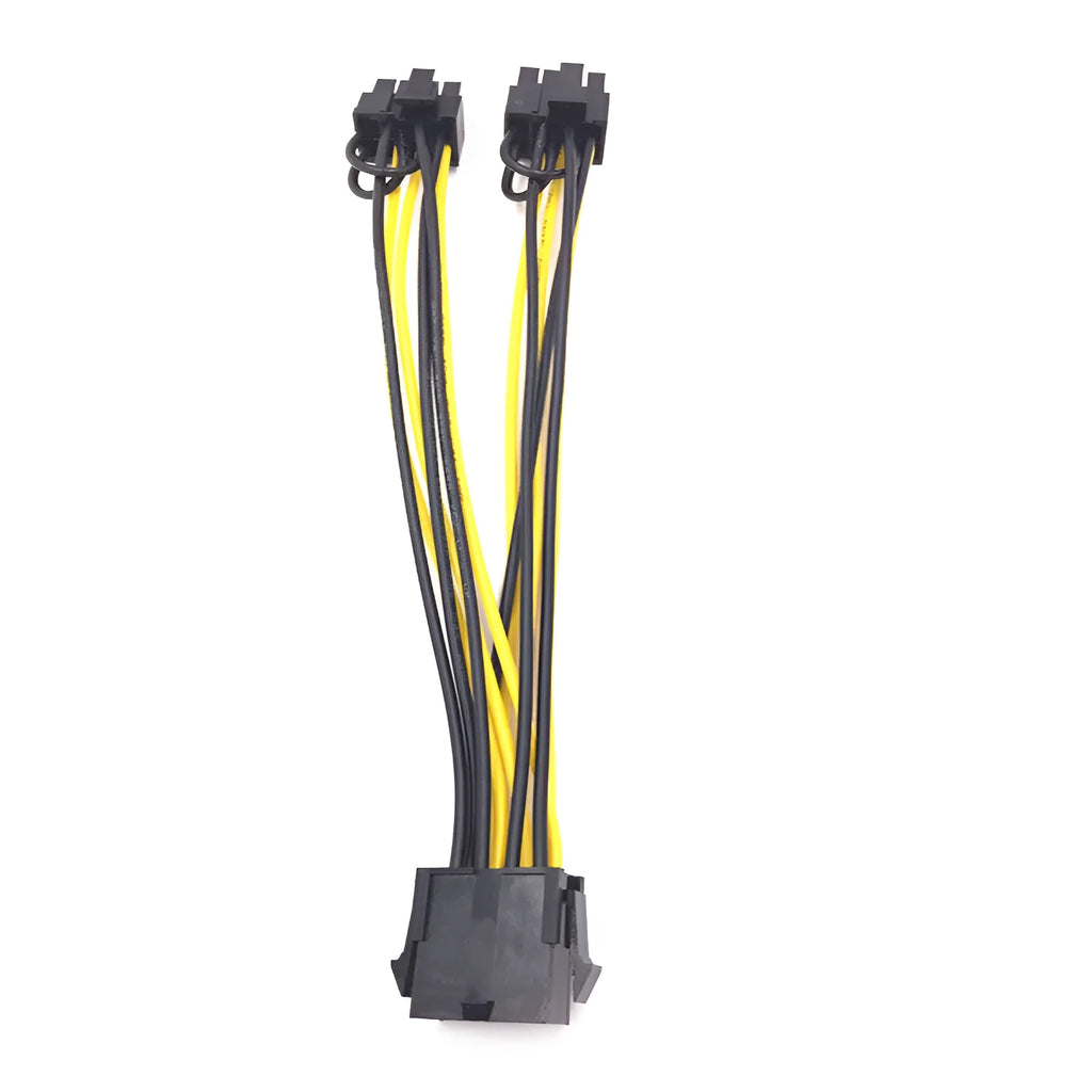 8PIN female to dual 8PIN male graphics card power extension cable with 21cm black cable