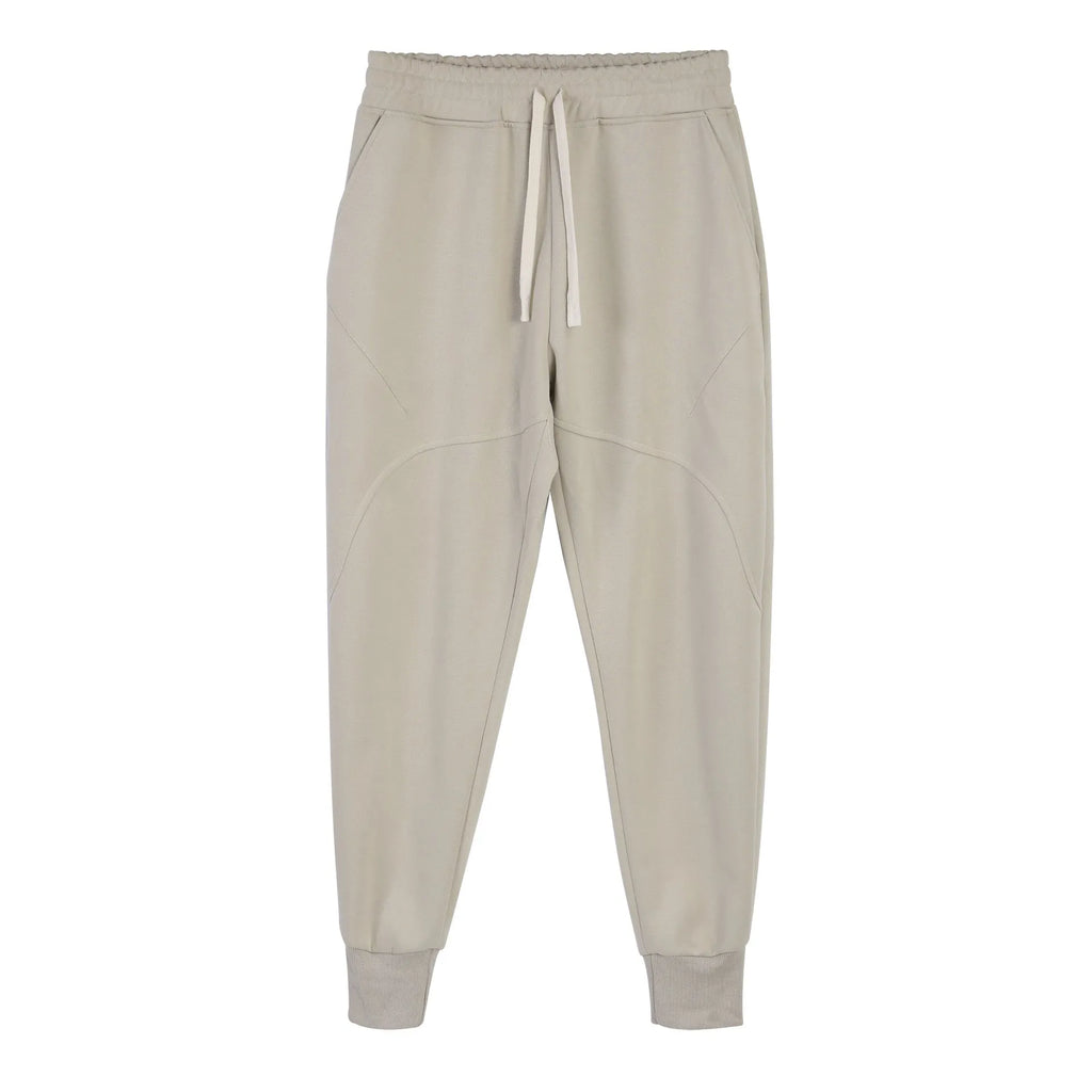 Men's casual trousers with ankle drawstring in polyester cotton fabric available in five colours