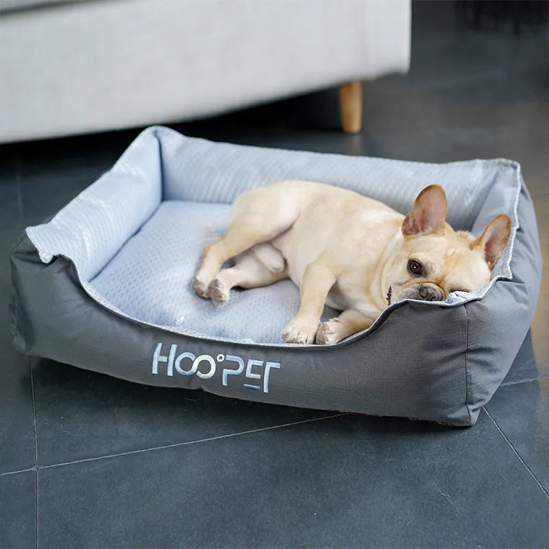 Dog bed with removable cover in small, medium, and large sizes for pets up to 30kg