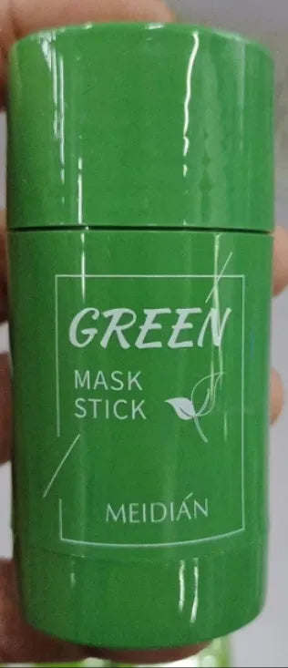Green tea clay stick cleansing mask for oily acne-prone skin with 40g washable paste