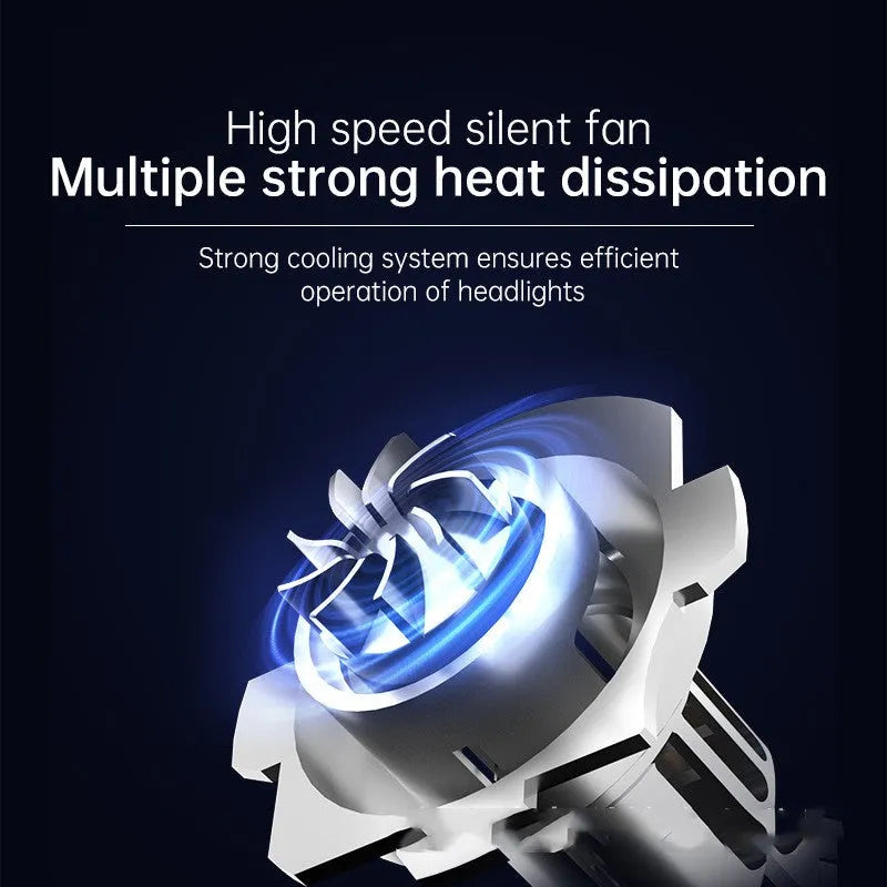 H1 car headlight bulb with 6000K output, 12V voltage and IP68 waterproof aluminium profile body