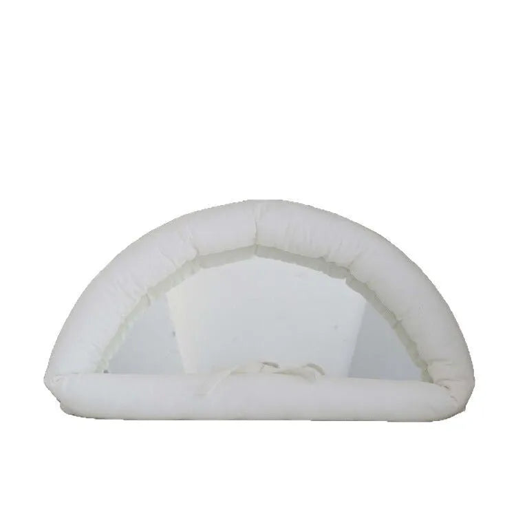 Hanging fabric mirror with soft cotton-filled backing in 23x40x5cm size