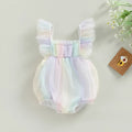 Newborn baby girl's thin cotton modal blend sleeveless one-piece suit jumpsuit in autumn colours