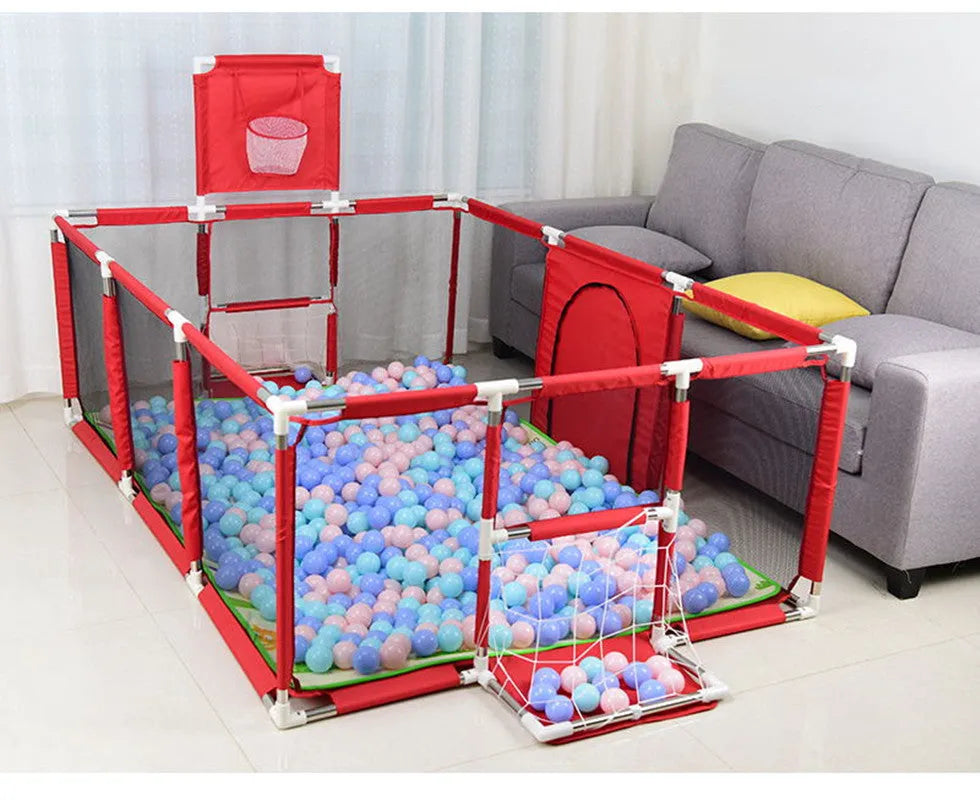 Children's playpen tent with stainless steel frame and Oxford cloth fabric in available colours