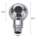 Silver handheld shower head for gentle pet and baby bathing without pressure.