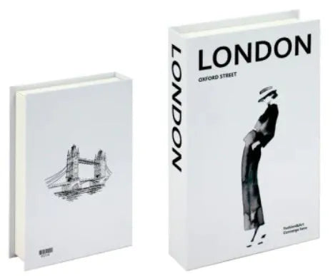 Modern minimalist fake book decorative prop in soft sample style, paper construction, multiple colour options