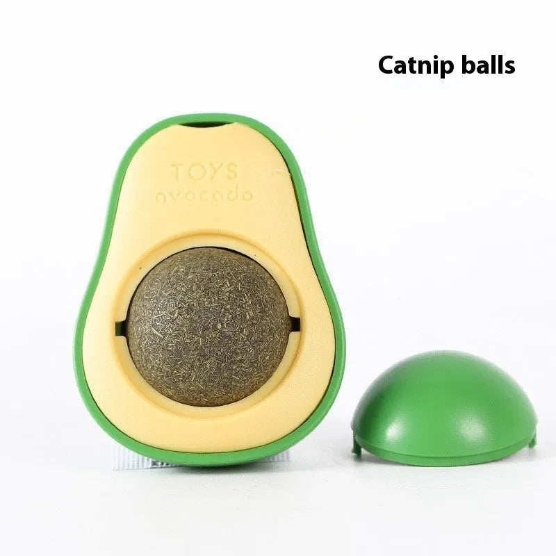 Plastic catnip ball toy in various colours with bite-resistant construction for cats