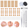 Nail groove embedded nail corrector set with 16 stainless steel manicure tools including trimmer