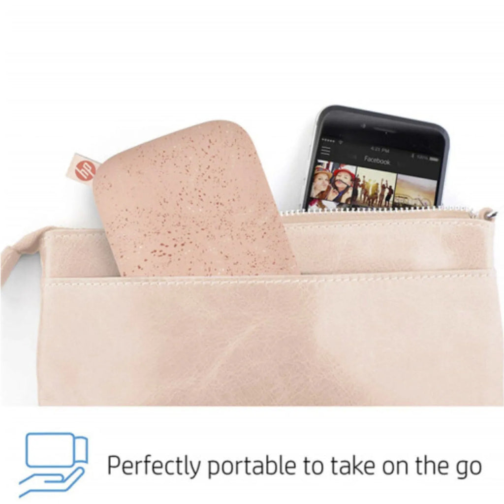 Bluetooth pocket photo printer in three colours: Bright Black, Goddess Pink, and Pearl White