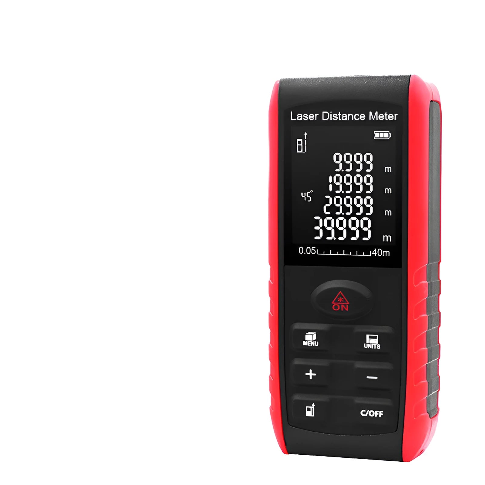 Hand-held laser range finder measuring instrument with compact ABS construction