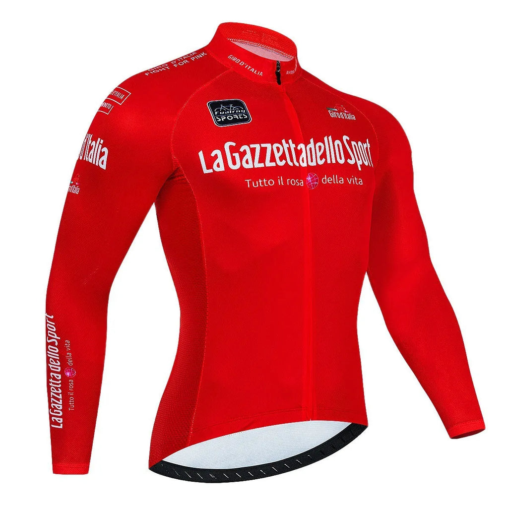 Men's long sleeve mountain bike cycling top in chemical fibre blend fabric with moisture wicking properties