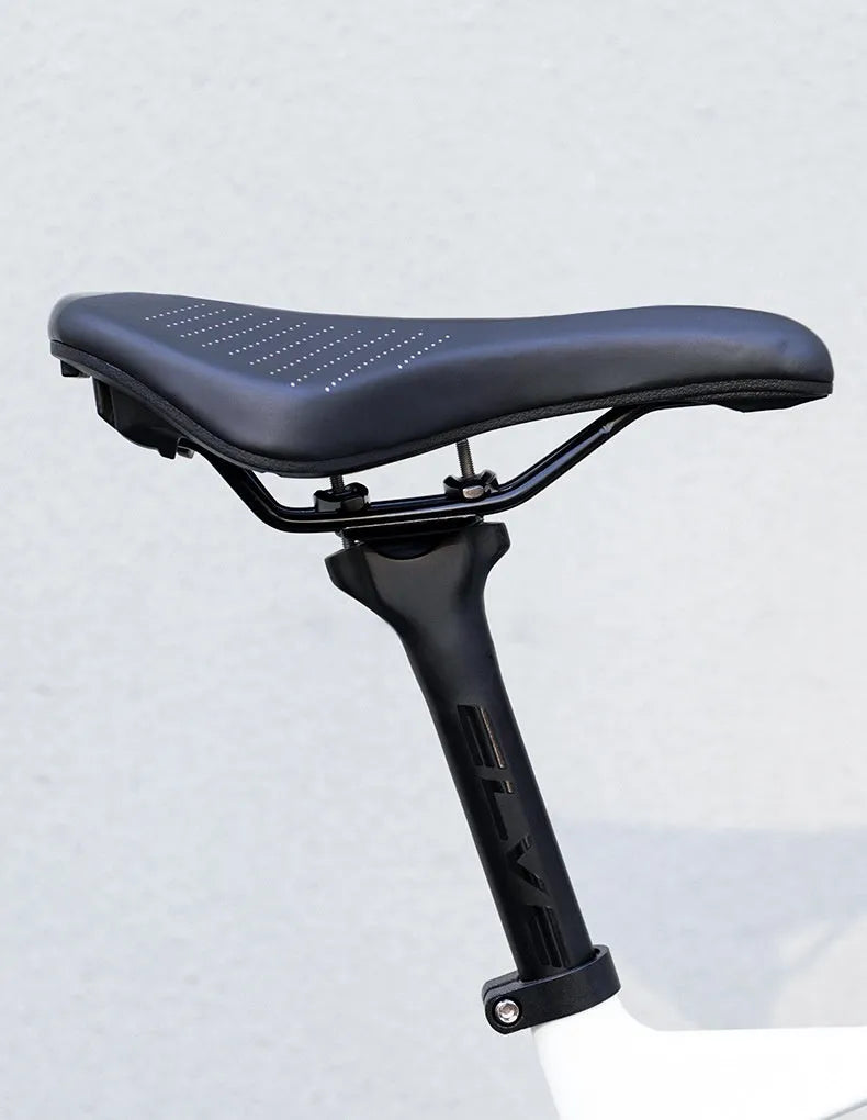 Black and pink mountain bike seat cushion size M with PU foam padding