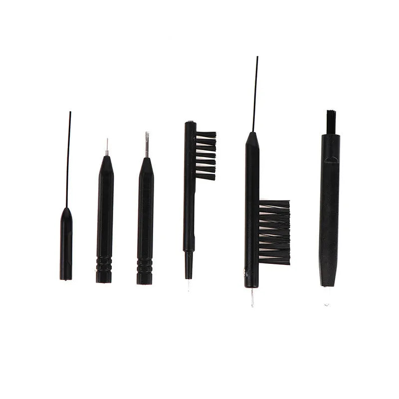 Digital hearing aid cleaning care kit with brush cloth screwdriver and rod in compact 12x7x3cm case