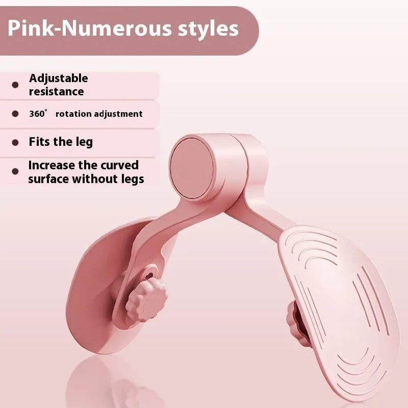 Pink pelvic floor muscle trainer with rubber-coated exterior and 3-gear resistance settings for postpartum exercise