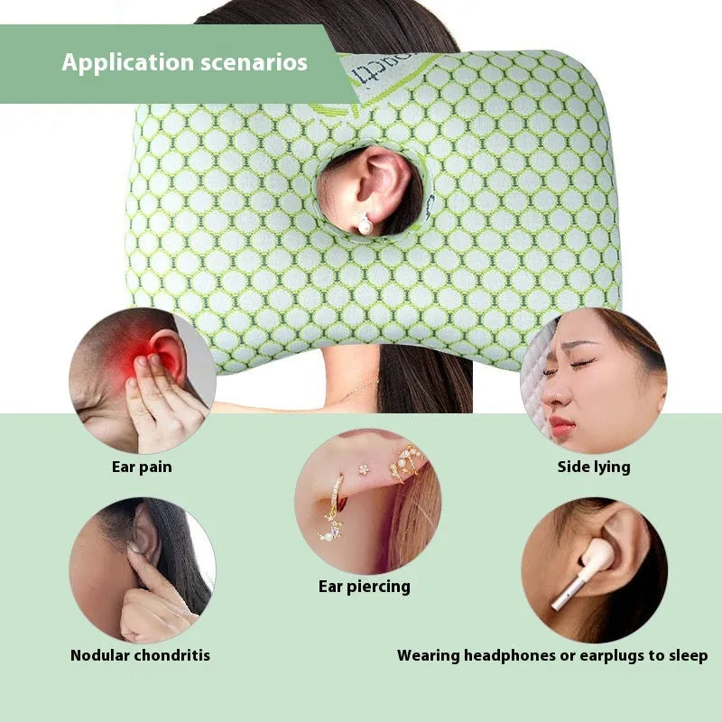 Beauty salon single hole ear pillow in new Chinese style, shown in a grey colour.