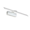 White LED bathroom mirror headlight bar mounted above a mirror, showing slim 175mm profile and even illumination.