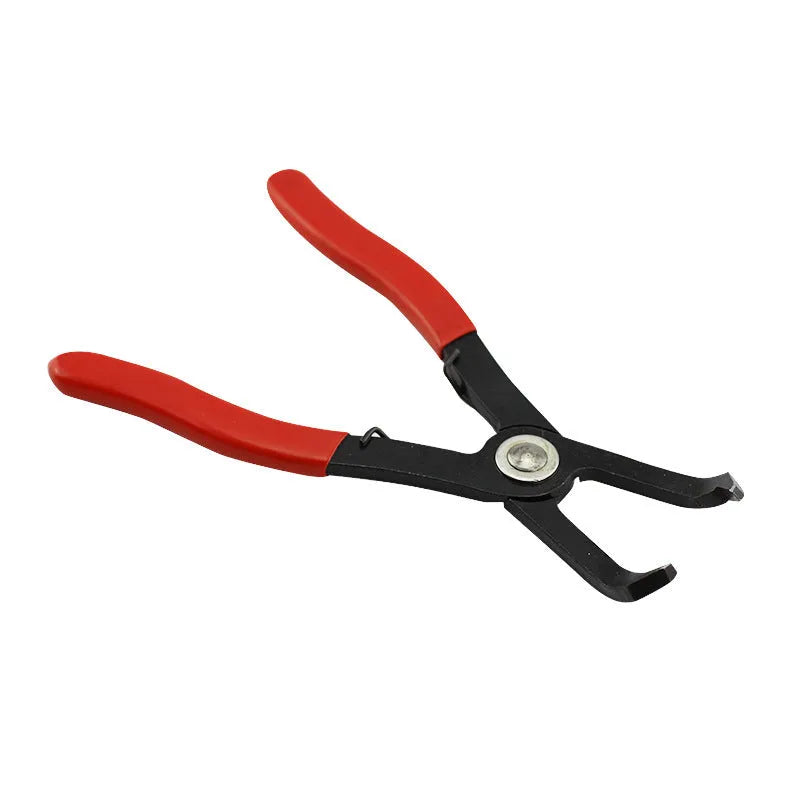 Red interior round nail removal pliers with adjustable 0-26mm opening for door panel fastener extraction