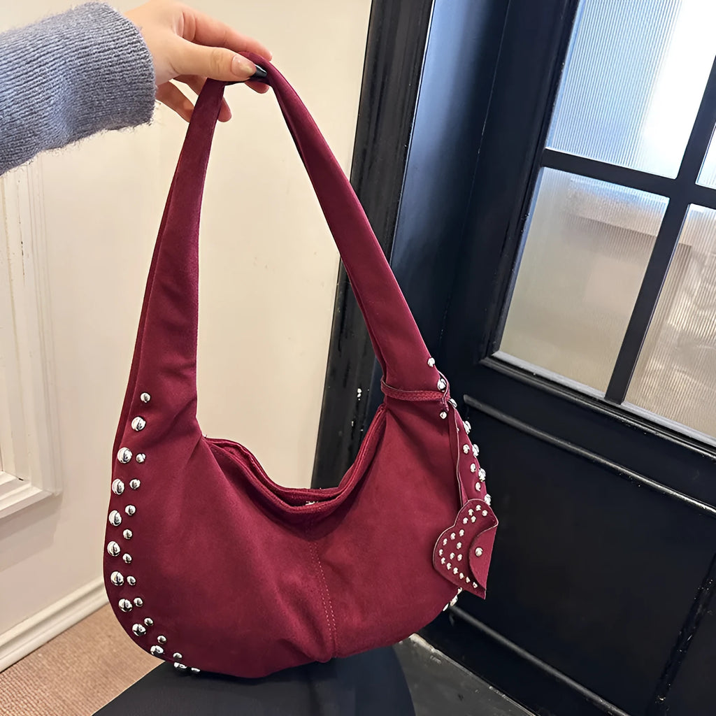 Soft plush retro style strapless tote handbag for women shown in multiple colours.