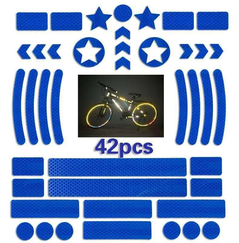Single sheet of reflective grid pattern safety tape for bicycles in one of four colour choices.