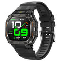 Smart watch with Bluetooth calling heart rate monitoring and music control in black colour