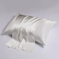 Mulberry silk zipper pillowcase in Navy Blue, 51 x 76 cm, plain weave