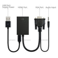 Black 1-metre VGA cable for laptop to monitor connection with 1080p resolution
