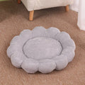 Blue half-surrounded pet nest bed with plush fabric measuring 50x50cm