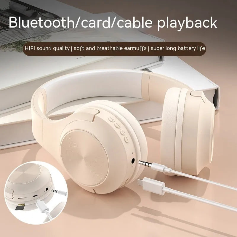 A creative head-mounted wireless Bluetooth headset in youth green colour with its matching charging case.